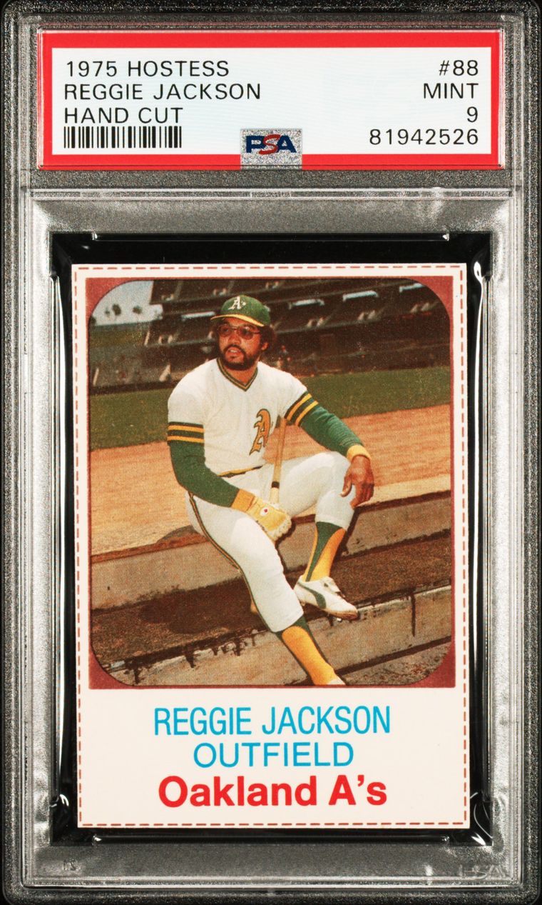 1976 Hostess Hand Cut #146 Reggie Jackson Athletics Hof Psa 9 B3544834-966