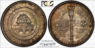 1936 50C Norfolk MS67