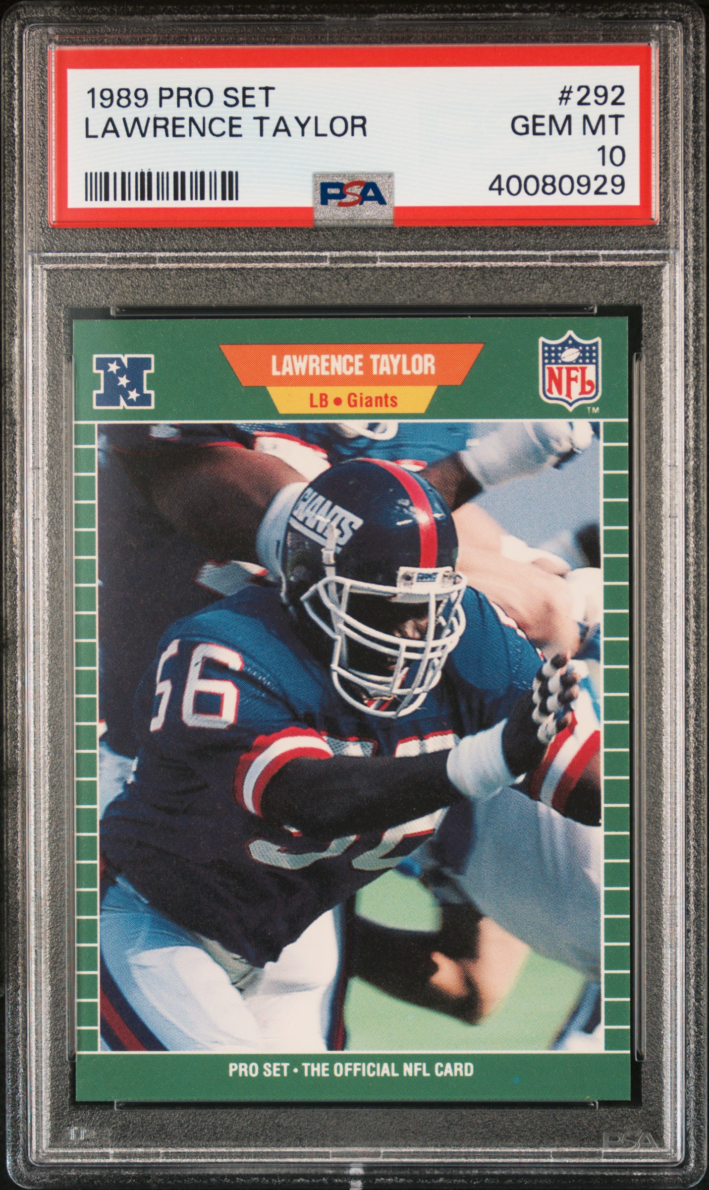 2015 Panini Clear Vision Lawrence Taylor (White Jersey) #31.1 PSA 8 HOF