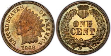 1868 1C PR65RB