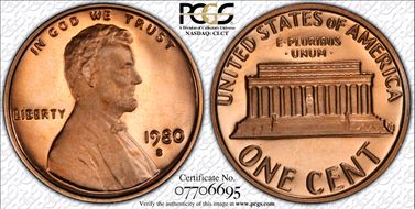 1980-S 1C PR70DCAM