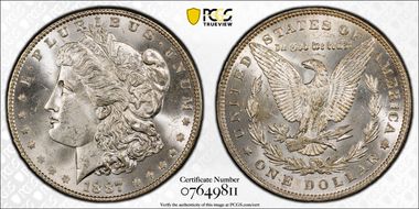 1887/6 $1 VAM 2, 7/6 MS64