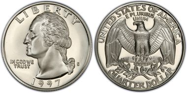 1997-S 25C Silver PR70DCAM