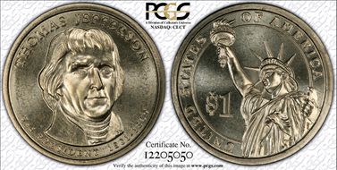 2007-D $1 T. Jefferson - Pos. B Satin Finish SP64