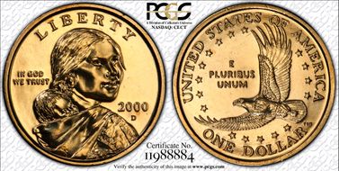 2000-D SAC$1 Millennium Set MS67