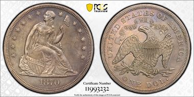 1870 $1 MS61