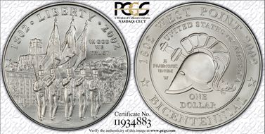 2002-W $1 West Point MS69