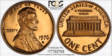 1976-S 1C PR69DCAM