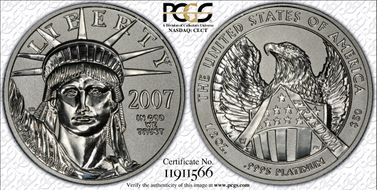 2007-W $50 10th Ann Set - Rev PR First Strike PR70