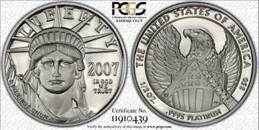 2007-W $50 Statue of Liberty 10th Anniversary Set First Strike PR70DCAM