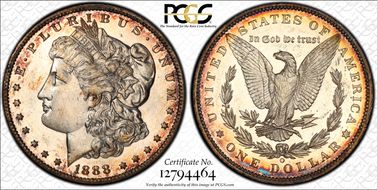 1888-O $1 VAM 4 Hot Lips MS60DMPL