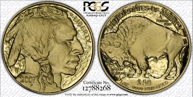 2007-W $50 American Buffalo .9999 Fine Gold PR69DCAM