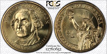 2007-D $1 George Washington First Day of Issue - Position A MS66