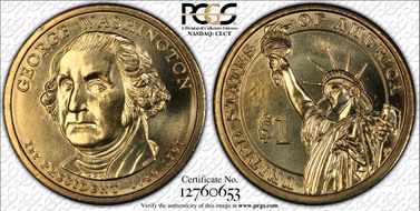 2007-D $1 George Washington Position B - First Day of Issue MS66