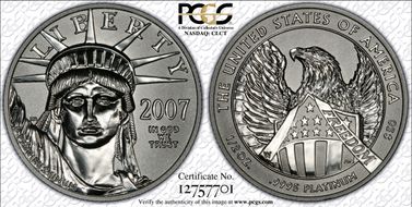 2007-W $50 10th Ann Set - Rev PR First Strike PR70