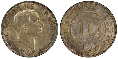 1920-H 10C KM-15  Ag MS62