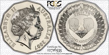 2007 50C 60th Anniv. MS66