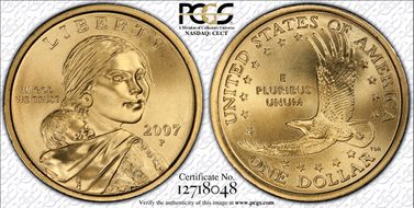 2007-P SAC$1 Satin Finish SP69