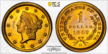 1849-O G$1 MS63