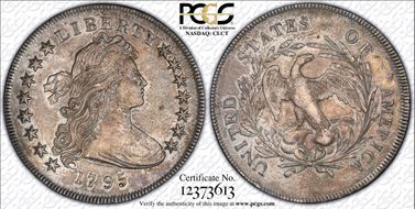 1795 $1 BB-52, Centered Bust AU50
