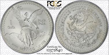 1995-Mo Onza Libertad Ag MS68