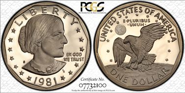 1981-S SBA$1 Type 1 PR70DCAM