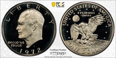 1972-S $1 Silver PR70DCAM