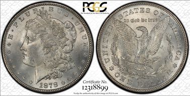 1878 7/8TF $1 Strong, VAM 37, 7/4 MS64