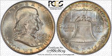 1958-D 50C MS66FBL