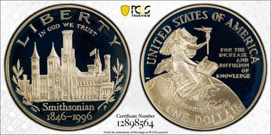 1996-P $1 Smithsonian PR69DCAM