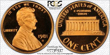 1981-S 1C Type 2 PR69DCAM