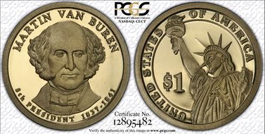 2008-S $1 Martin Van Buren PR70DCAM