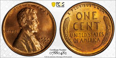1955-D 1C MS67RD