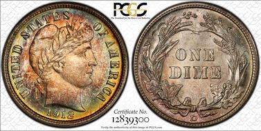 1912-D 10C MS67+