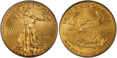 2008 $25 Gold Eagle First Strike MS70