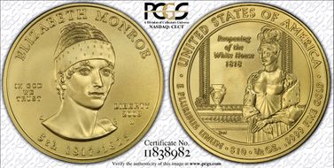 2008-W $10 Elizabeth Monroe First Strike MS70