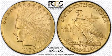 1909-D $10 MS66