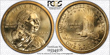 2000-P SAC$1 MS66