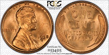 1938-S/S 1C RPM, FS-501 MS65RD