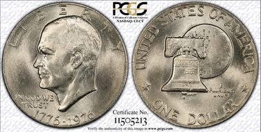 1976 $1 Type 2 MS66