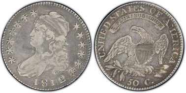 1812/1 50C Overton 101, Large 8 VF25