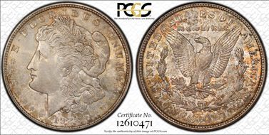 1921-D $1 VAM 1B, Capped R MS64