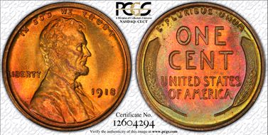 1918 1C MS65RB