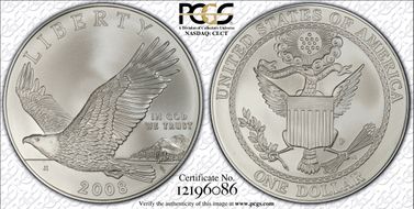 2008-P $1 Bald Eagle MS69