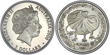 2000-P $5 Olympic - Lizard PR69DCAM