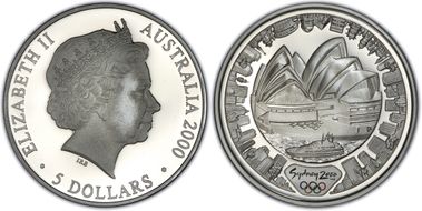 2000-P $5 Olympic - Opera House PR68DCAM