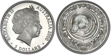 2000-C $5 Olympic - Platypus PR68DCAM