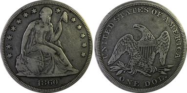 1860 $1 VF20