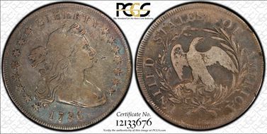 1796 $1 Small Date, Large Letters F12