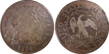 1796 $1 Small Date, Large Letters F12